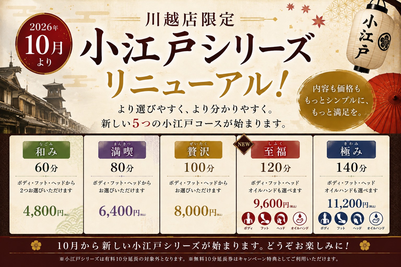 小江戸コースリニューアル